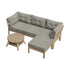 Livsip 5 Piece Outdoor Furniture Set Garden Lounge Sofa-Outdoor Sofa Sets-PEROZ Accessories