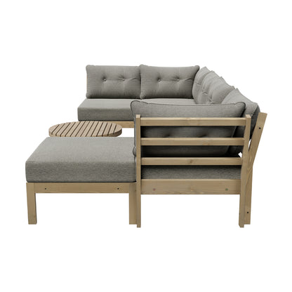 Livsip 7 Piece Outdoor Sofa Set 6-Seater Lounge Setting Grey-Outdoor Sofa Sets-PEROZ Accessories