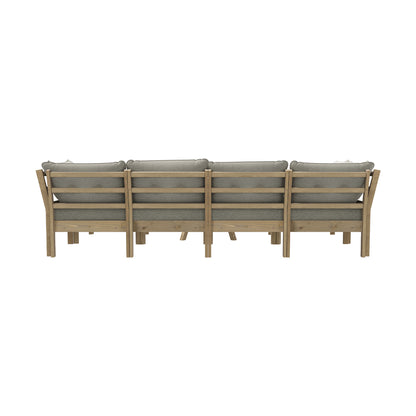 Livsip 7 Piece Outdoor Sofa Set 6-Seater Lounge Setting Grey-Outdoor Sofa Sets-PEROZ Accessories