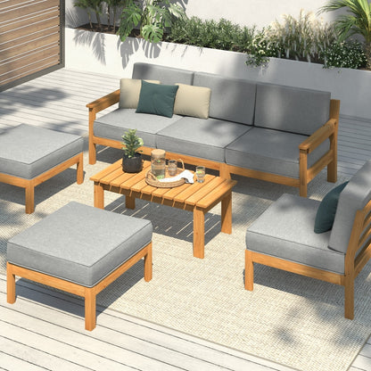 Livsip Outdoor Furniture Sofa Set Garden Lounge Patio Furniture Setting 7 Piece-Outdoor Sofa Sets-PEROZ Accessories