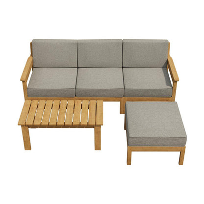 Livsip 5PCS Outdoor Furniture Sofa Set Lounge Setting-Outdoor Sofa Sets-PEROZ Accessories