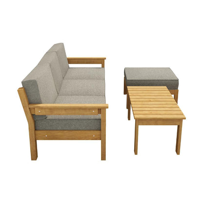 Livsip 5PCS Outdoor Furniture Sofa Set Lounge Setting-Outdoor Sofa Sets-PEROZ Accessories