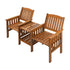 Livsip Wooden Garden Bench Chair & Table Loveseat Outdoor Furniture Patio-Outdoor Benches-PEROZ Accessories