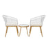 Livsip 3PCS Outdoor Furniture Lounge Setting Dining Table Chair Patio Bistro Set-Outdoor Patio Sets-PEROZ Accessories