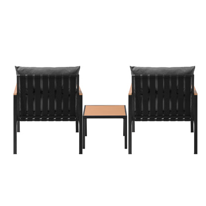 Livsip 3PCS Outdoor Furniture Lounge Setting Sofa Chairs Patio Dining Bistro Set-Outdoor Patio Sets-PEROZ Accessories