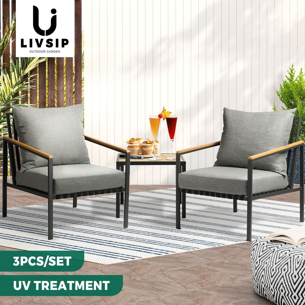 Livsip Outdoor Lounge Chairs  &amp; Table Sofa  Set Dining Setting Patio Furniture