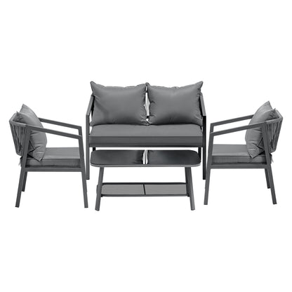 Livsip 4PCS Garden Outdoor Furniture Setting Lounge Patio Sofa Table Chairs Set-Outdoor Patio Sets-PEROZ Accessories
