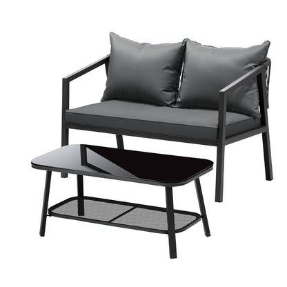 Livsip 4PCS Garden Outdoor Furniture Setting Lounge Patio Sofa Table Chairs Set-Outdoor Patio Sets-PEROZ Accessories