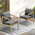 Livsip 2PCS Outdoor Furniture Chairs Garden Patio Lounge Set Steel Frame Beige-Outdoor Patio Sets-PEROZ Accessories