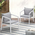 Livsip 2PCS Outdoor Furniture Chairs Steel Frame White-Outdoor Patio Set-PEROZ Accessories