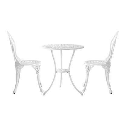 Livsip 3 Piece Outdoor Furniture Setting Chairs Table Bistro Patio Dining Set-Outdoor Patio Sets-PEROZ Accessories
