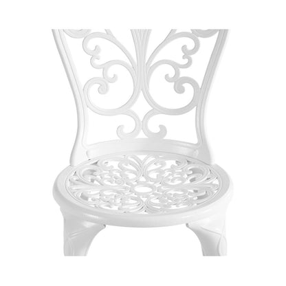 Livsip Bistro Outdoor Setting Chairs Table Patio Dining 3PCS Set Cast Aluminium-Outdoor Patio Sets-PEROZ Accessories