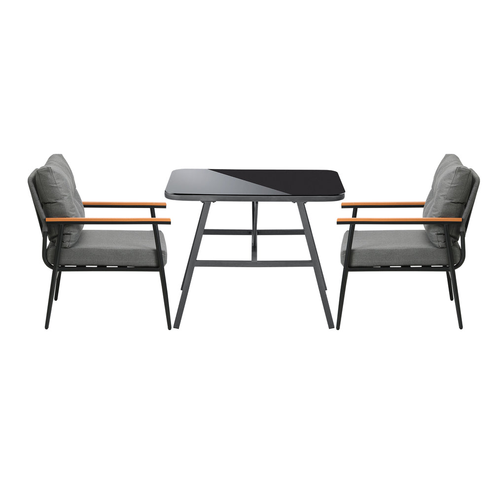 Livsip Outdoor Dining Set Patio Table and Chairs 2 Seater-Outdoor Dining Set-PEROZ Accessories