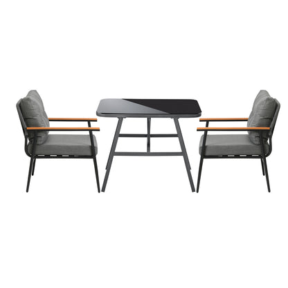 Livsip Outdoor Dining Set Patio Table and Chairs 2 Seater-Outdoor Dining Set-PEROZ Accessories