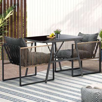 Livsip Outdoor Dining Set Patio Table Chairs Set-Outdoor Patio Sets-PEROZ Accessories