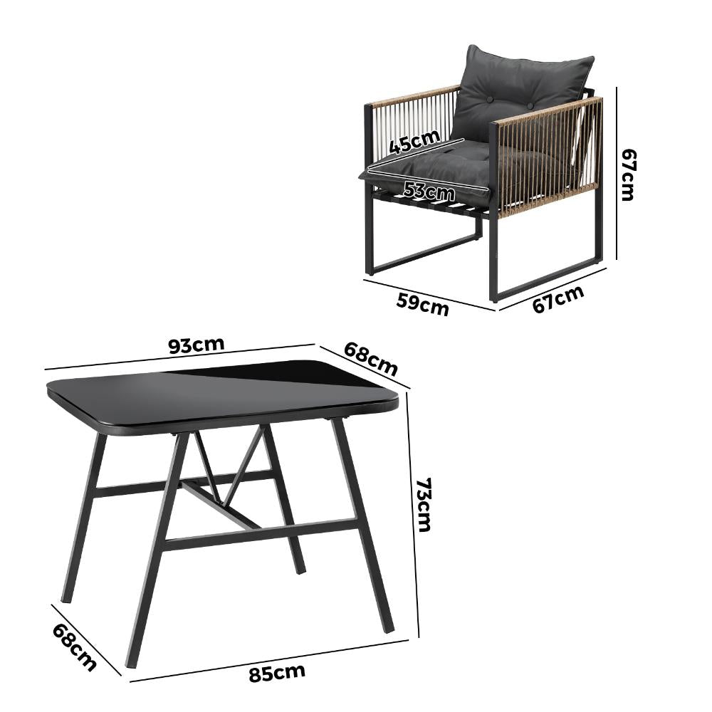 Livsip Outdoor Dining Set Patio Table Chairs Set-Outdoor Patio Sets-PEROZ Accessories