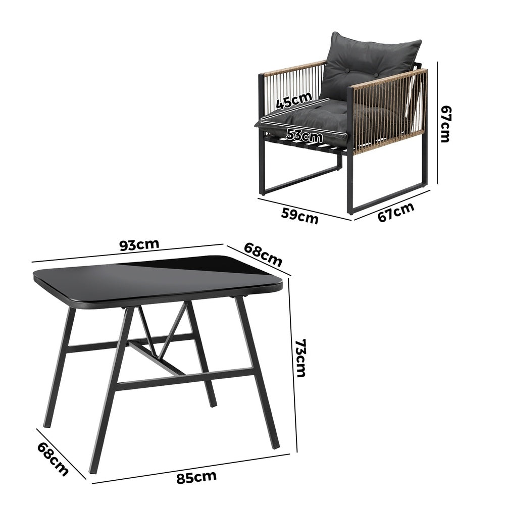 Livsip Outdoor Dining Set Patio Table Chairs Set-Outdoor Patio Sets-PEROZ Accessories