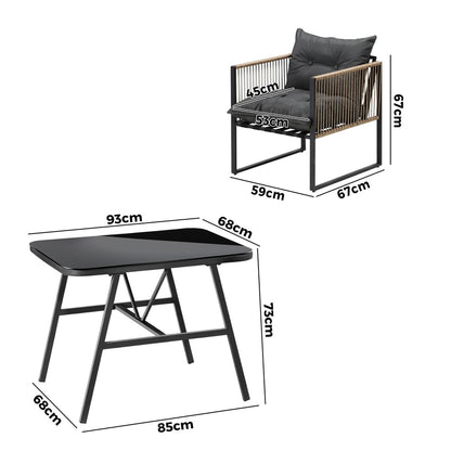 Livsip Outdoor Dining Set Patio Table Chairs Set-Outdoor Patio Sets-PEROZ Accessories