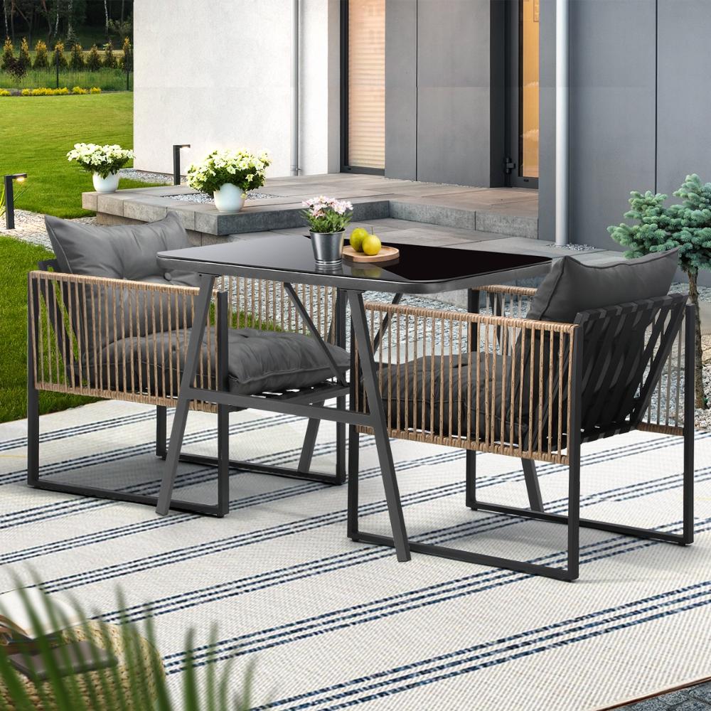Livsip Outdoor Dining Set Patio Table Chairs Set-Outdoor Patio Sets-PEROZ Accessories