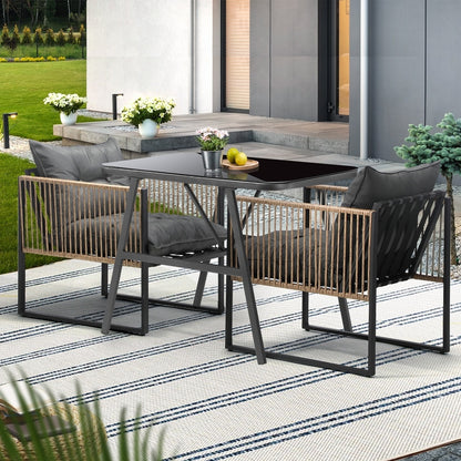 Livsip Outdoor Dining Set Patio Table Chairs Set-Outdoor Patio Sets-PEROZ Accessories