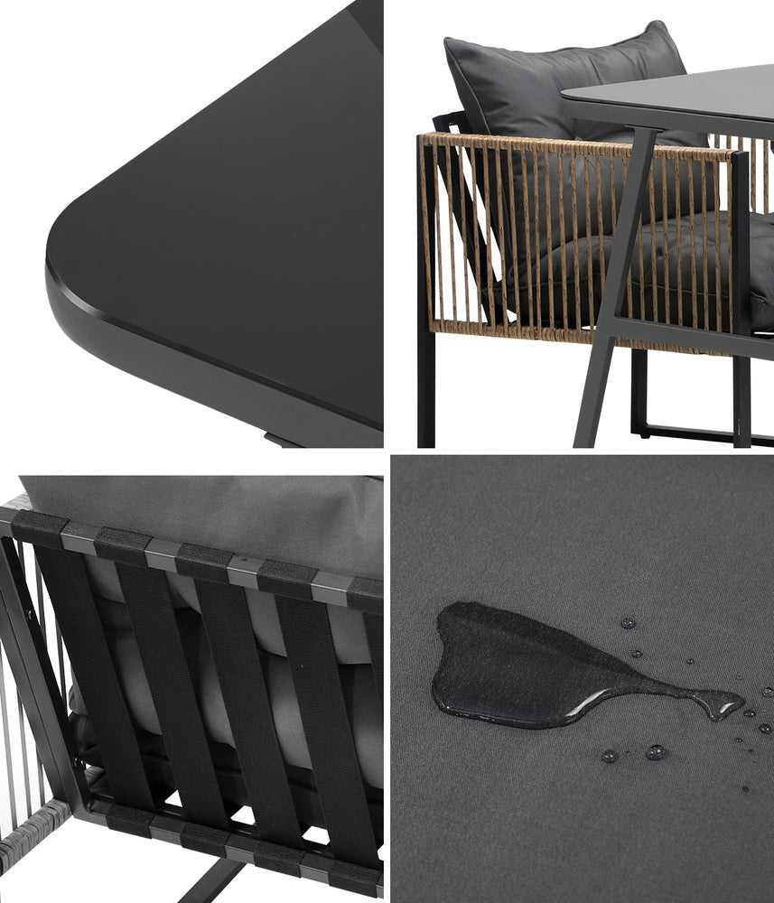 Livsip Outdoor Dining Set Patio Table Chairs Set-Outdoor Patio Sets-PEROZ Accessories
