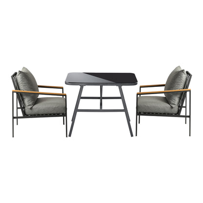 Livsip 3PCS Outdoor Dining Set Garden Table and Chairs-Outdoor Patio Set-PEROZ Accessories