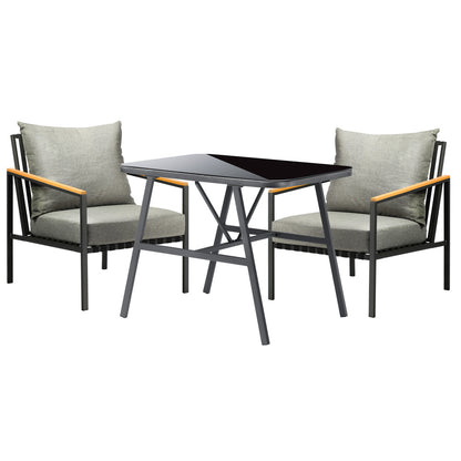 Livsip 3PCS Outdoor Dining Set Garden Table and Chairs-Outdoor Patio Set-PEROZ Accessories
