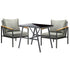 Livsip 3PCS Outdoor Dining Set Garden Table and Chairs-Outdoor Patio Set-PEROZ Accessories