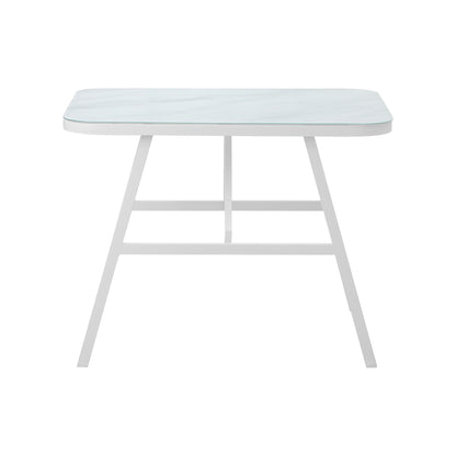 Livsip Outdoor Dining Table Patio Indoor White Marble-style-Outdoor Dining Set-PEROZ Accessories