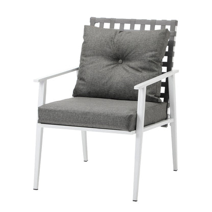 Livsip Outdoor Dining Set Rattan Chair Marble-style Table-Outdoor Dining Set-PEROZ Accessories