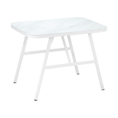 Livsip Outdoor Dining Set Rattan Chair Marble-style Table-Outdoor Dining Set-PEROZ Accessories