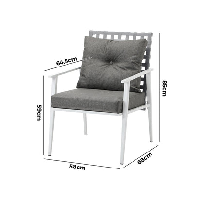 Livsip 2PCS Outdoor Armchairs Rattan Backrest White-Outdoor Patio Set-PEROZ Accessories