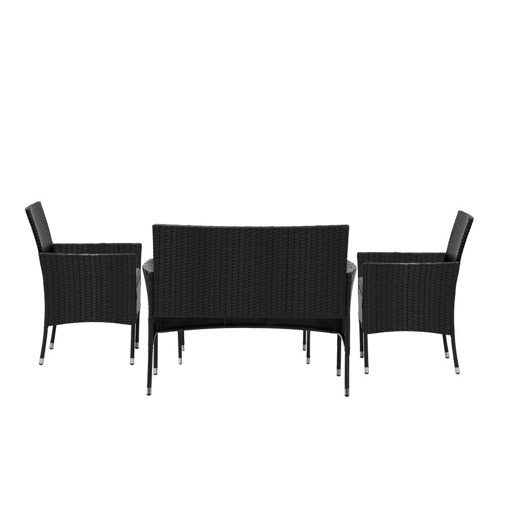 Livsip 4PCS Outdoor Furniture Setting Patio Garden Table Chair Set Wicker Sofa-Outdoor Patio Sets-PEROZ Accessories