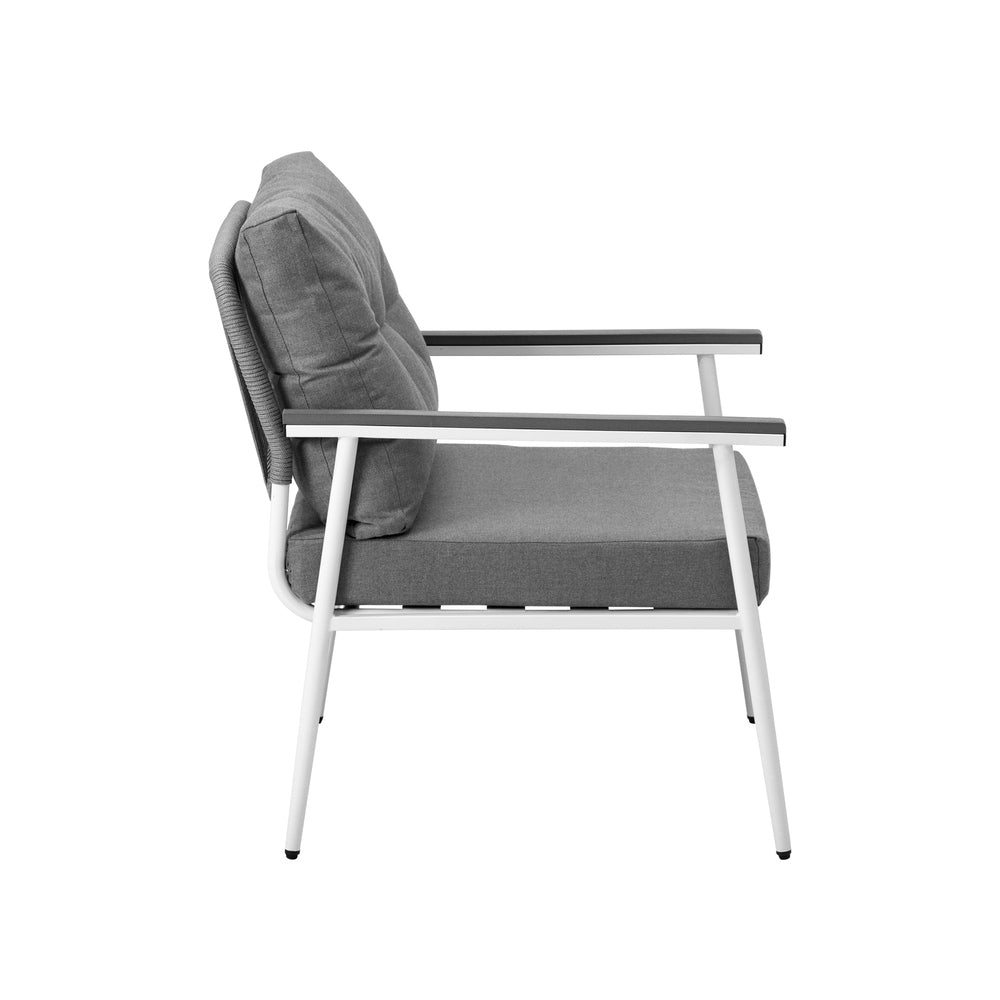 Livsip 2PCS Outdoor Chairs Set Garden Patio Armchair White-Outdoor Patio Set-PEROZ Accessories