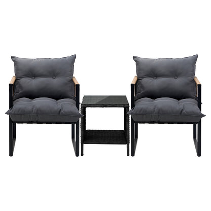 Livsip 2 Seater Outdoor Patio Lounge Setting-Outdoor Patio Set-PEROZ Accessories