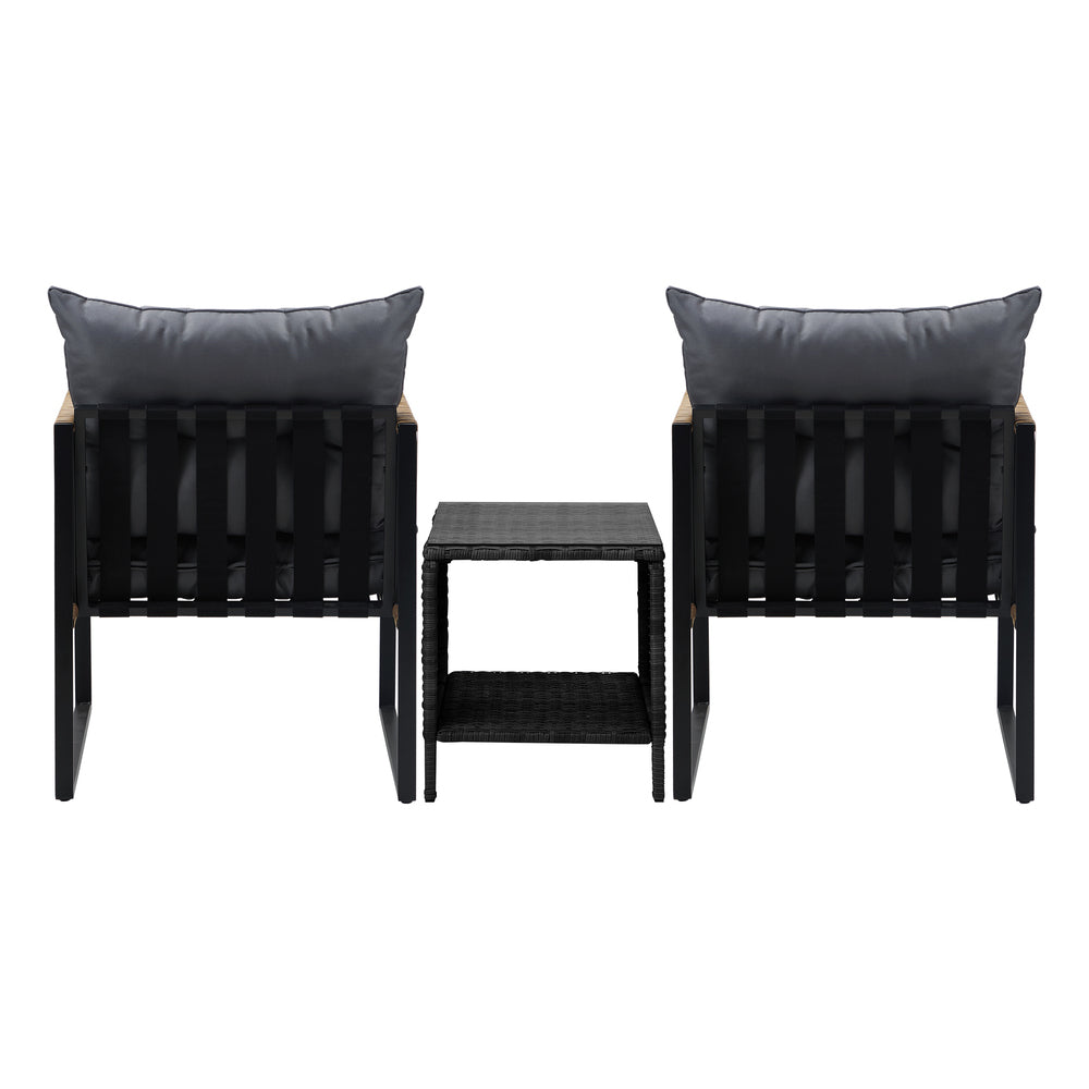 Livsip 2 Seater Outdoor Patio Lounge Setting-Outdoor Patio Set-PEROZ Accessories