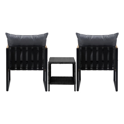 Livsip 2 Seater Outdoor Patio Lounge Setting-Outdoor Patio Set-PEROZ Accessories