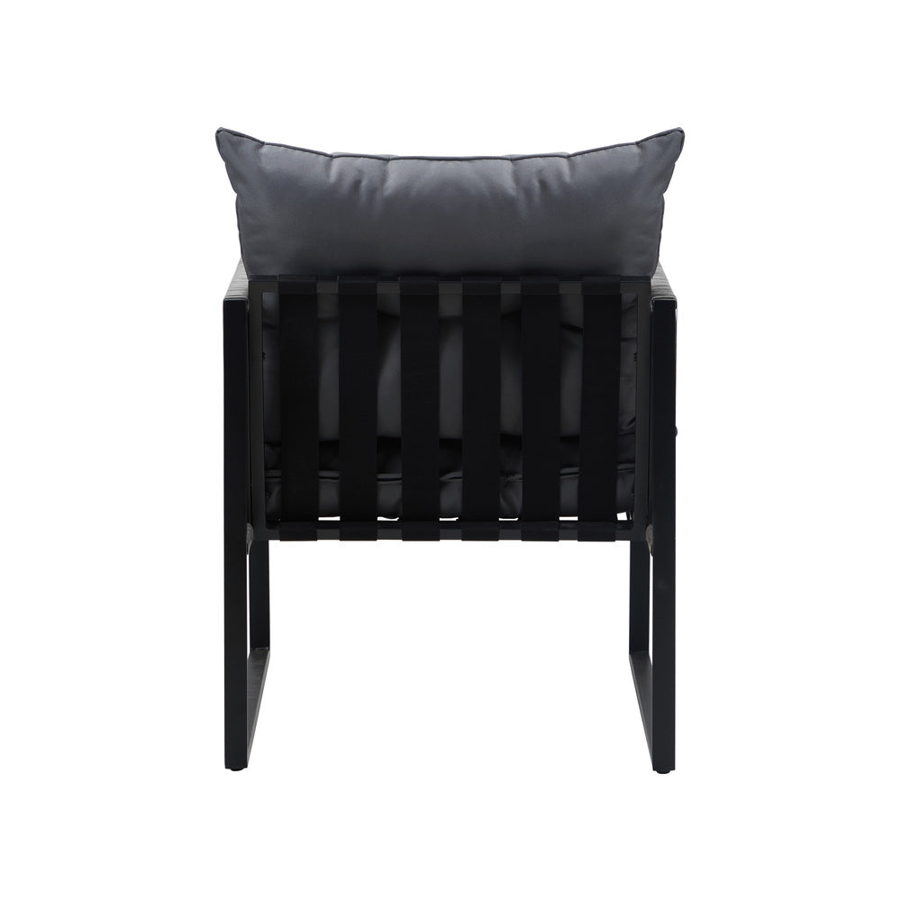 Livsip 2PCS Outdoor Patio Chairs Garden Sofa Set PE Wicker Grey-Outdoor Patio Set-PEROZ Accessories