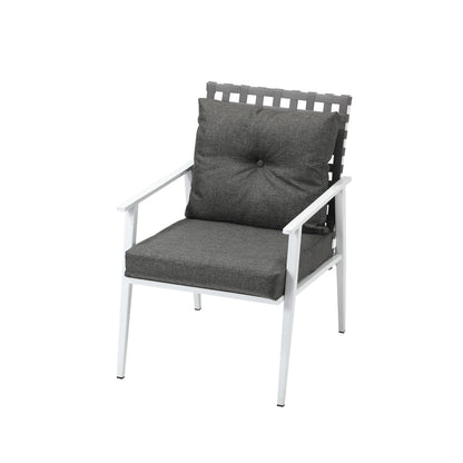 Livsip 3pc Outdoor Patio Sets 50CM Grey Round Table Rattan Chairs-Outdoor Patio Set-PEROZ Accessories
