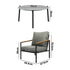 Livsip 3PC Outdoor Patio Lounge Set 70cm Coffee Table Sofa Chairs-Outdoor Patio Set-PEROZ Accessories