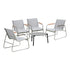 Livsip Outdoor Patio Set 70cm Round Table and 4x Chairs-Outdoor Patio Set-PEROZ Accessories