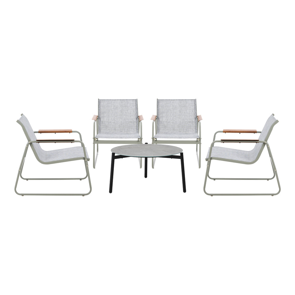 Livsip Outdoor Patio Set 70cm Round Table and 4x Chairs-Outdoor Patio Set-PEROZ Accessories