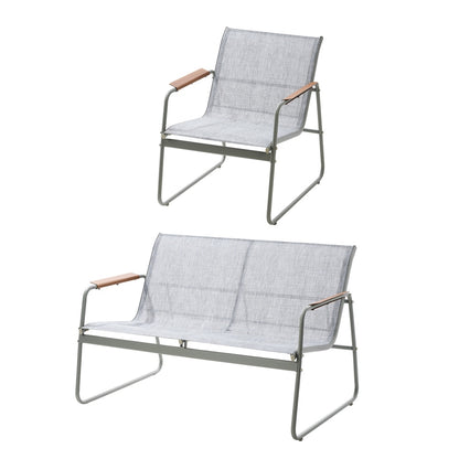 Livsip Outdoor Lounge Set 4 Seater Patio Chairs 70cm Grey Table-Outdoor Patio Set-PEROZ Accessories