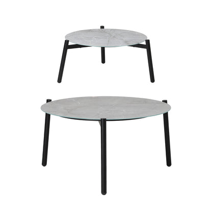 Livsip Outdoor Patio Set 2pc Grey Table Sets 4pc Rattan Black Chairs-Outdoor Patio Set-PEROZ Accessories