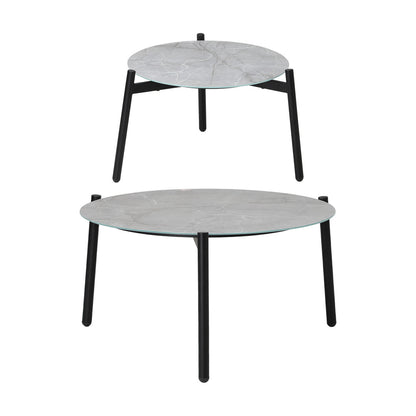 Livsip 6PCS Outdoor Patio Set Grey Table Set with White Chairs-Outdoor Patio Set-PEROZ Accessories