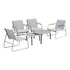 Livsip 6PCS Outdoor Patio Set 4x Chairs Coffee Table Set Textilene-Outdoor Patio Set-PEROZ Accessories