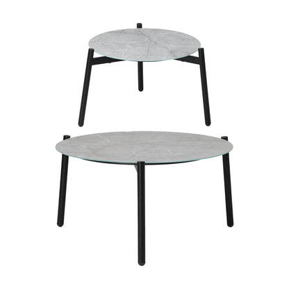 Livsip 6PCS Outdoor Lounge Set 2pc Grey Coffee Table Sets with Armchairs-Outdoor Patio Set-PEROZ Accessories