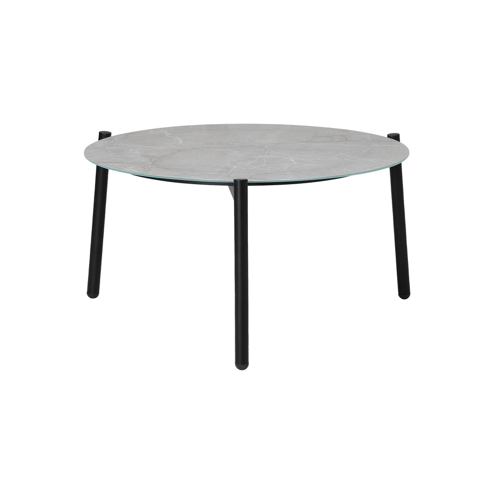 Livsip Outdoor Coffee Side Marble Table Desk 70cm Grey-Outdoor Table-PEROZ Accessories