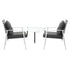 Livsip 3pcs Outdoor Lounge Set 50CM Round Table Rattan Chairs-Outdoor Patio Set-PEROZ Accessories