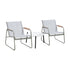 Livsip 3PCS Outdoor Bistro Set 50cm Coffee Table Textilene Patio Chair-Outdoor Patio Set-PEROZ Accessories
